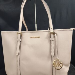 Michael Kors Powder Blush Saffiano Leather Jet Set Tote--Gently Used W/Tag
